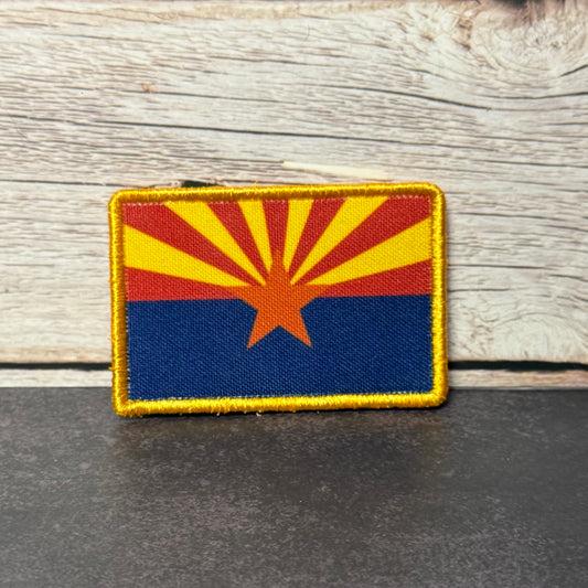 Arizona State Flag Patch | Made in USA | VELCRO® Brand Hook Backing