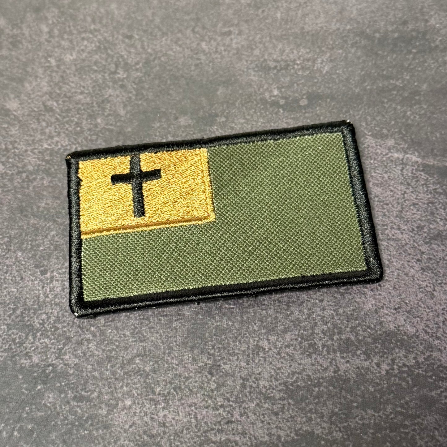 Christian Flag Patch | Made in USA | VELCRO® Brand Hook Backing