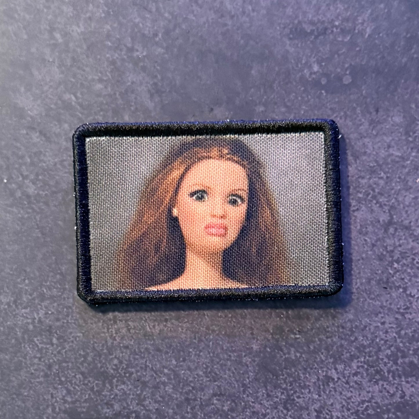Shocked Doll Meme Funny Morale Patch, 2x3" | Made in USA | VELCRO® Brand Hook Backing