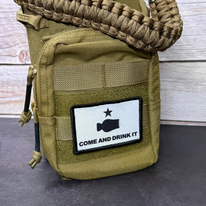 Bourbon Whiskey Come and Drink It Funny Morale Patch | Made in USA | VELCRO® Brand Hook Backing