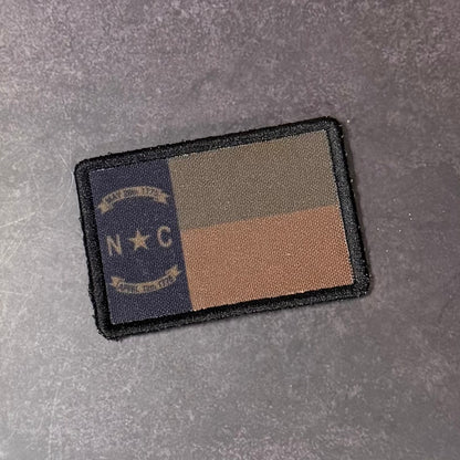 North Carolina State Flag Patch | Made in USA | VELCRO® Brand Hook Backing