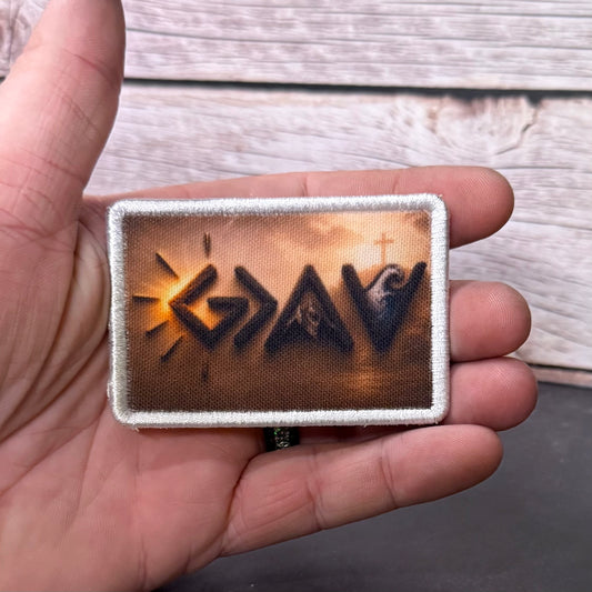 God Is Greater Than the Highs and Lows Morale Patch | Made in USA | VELCRO® Brand Hook Backing