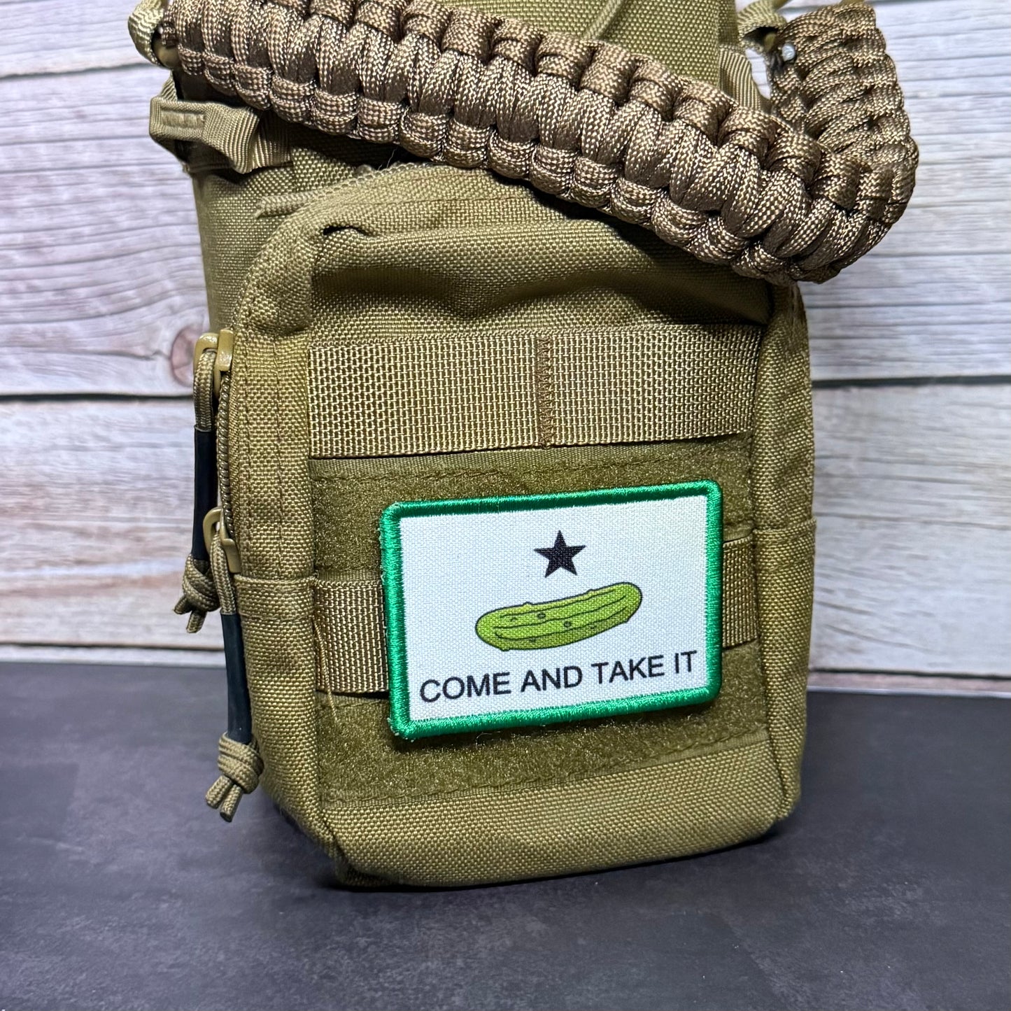 Come and Take It Pickle Funny Texas Style Morale Patch | Made in USA | VELCRO® Brand Hook Backing
