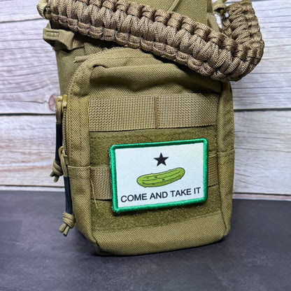 Come and Take It Pickle Funny Texas Style Morale Patch | Made in USA | VELCRO® Brand Hook Backing