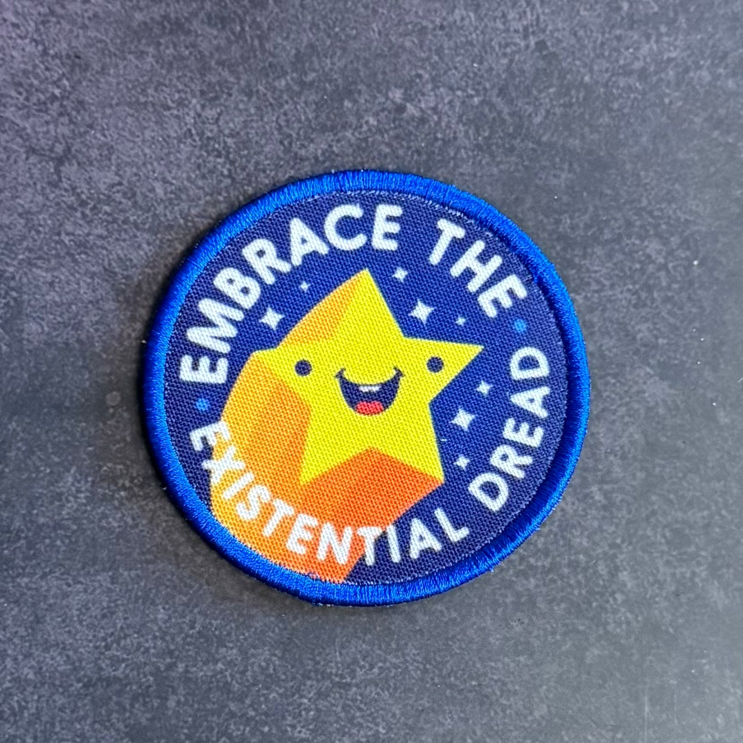 Embrace the Existential Dread Funny Morale Patch | Made in USA | VELCRO® Brand Hook Backing