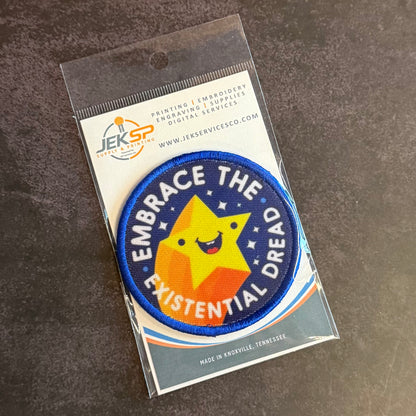 Embrace the Existential Dread Funny Morale Patch | Made in USA | VELCRO® Brand Hook Backing