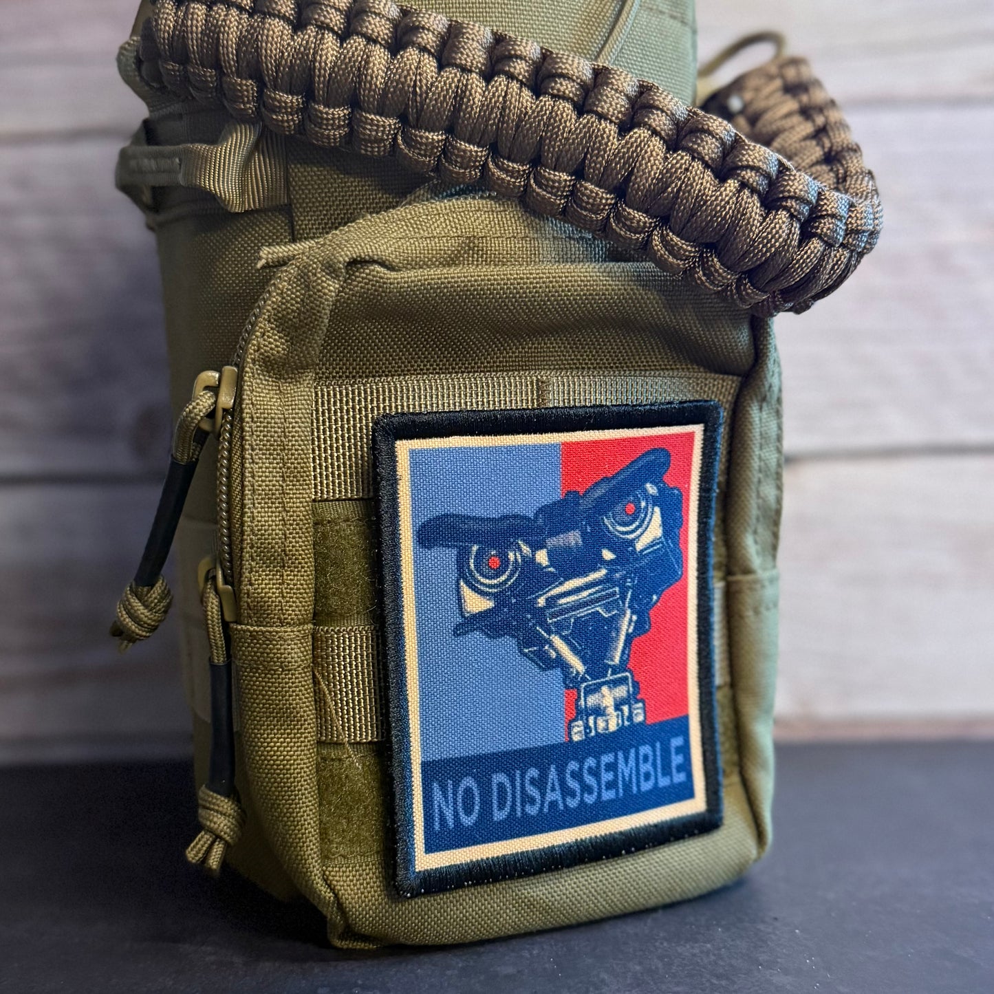 No Disassemble Funny Morale Patch | Made in USA | VELCRO® Brand Hook Backing