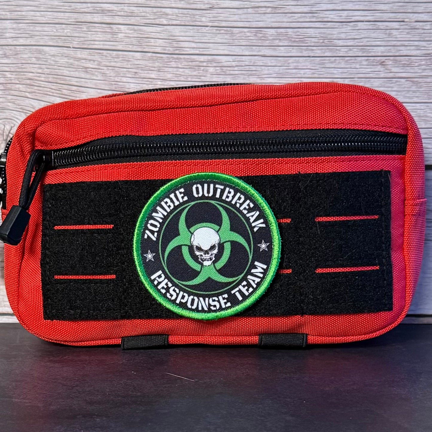 Zombie Outbreak Response Team Funny Morale Patch, 3" Round | Made in USA | VELCRO® Brand Hook Backing