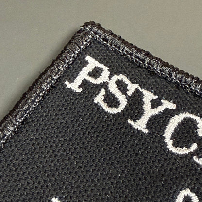 Psychotic and Ironic Funny Morale Patch, 2x3" | Made in USA | VELCRO® Brand Hook Backing