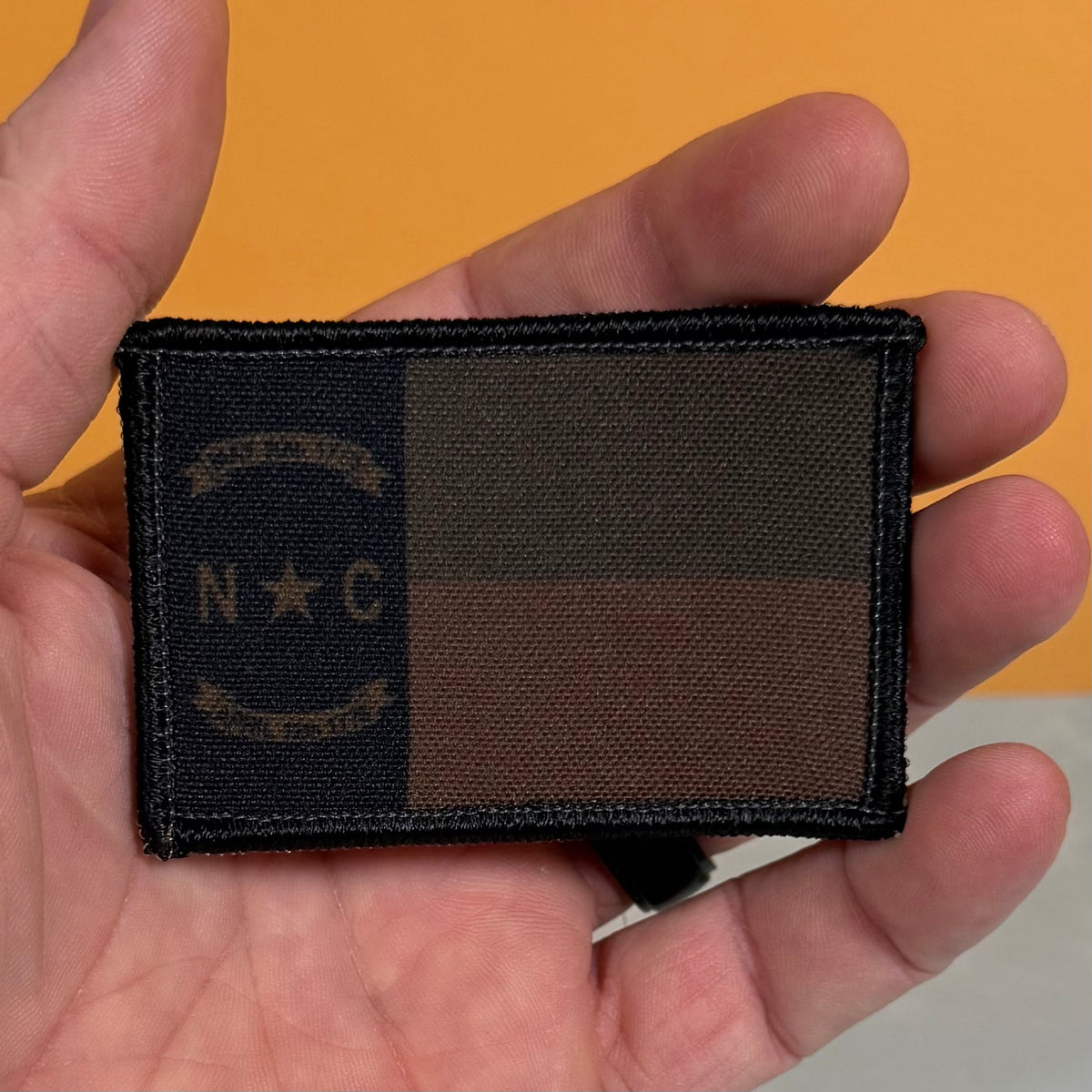 North Carolina State Flag printed canvas morale patch, product photo 5.