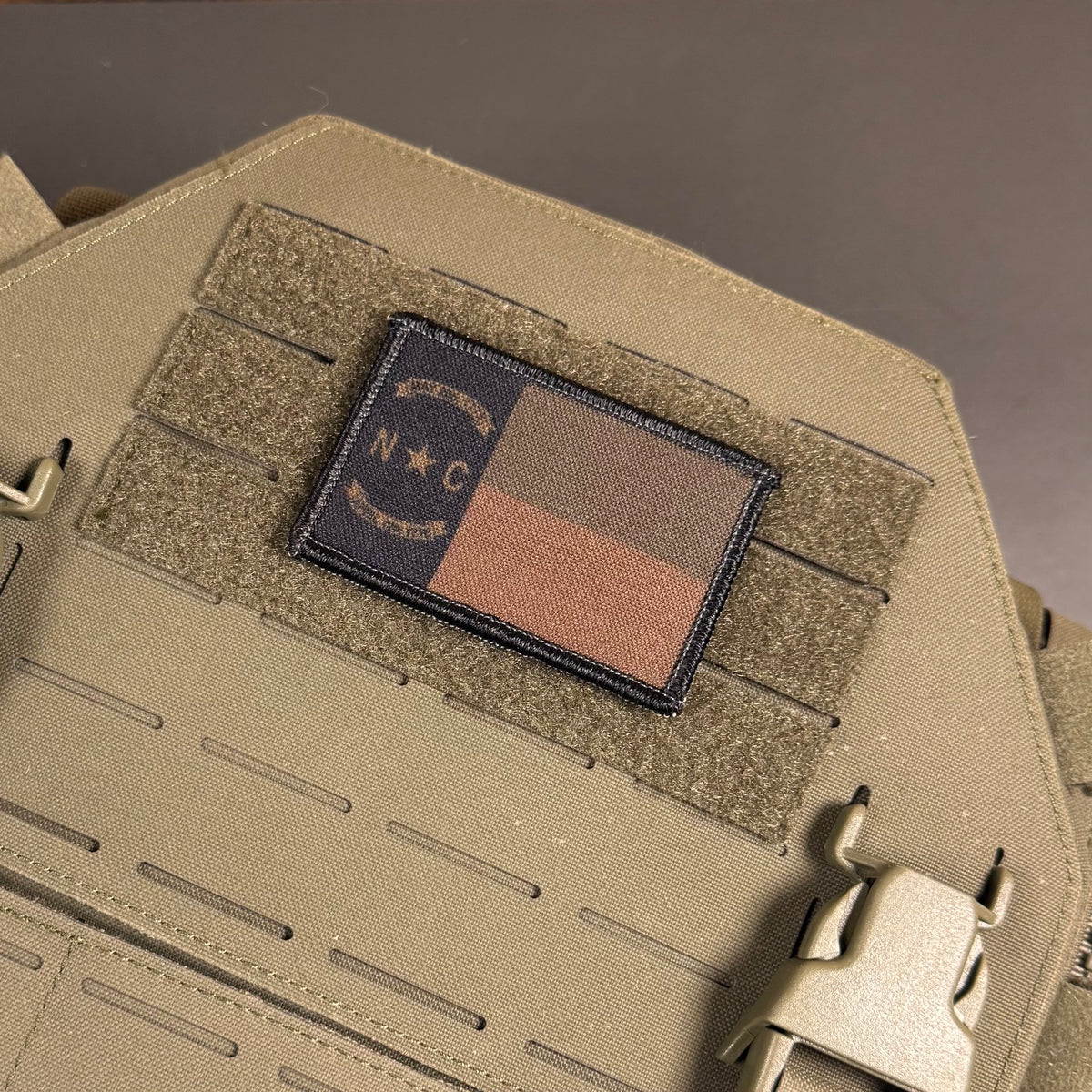 North Carolina State Flag printed canvas morale patch, product photo 4.