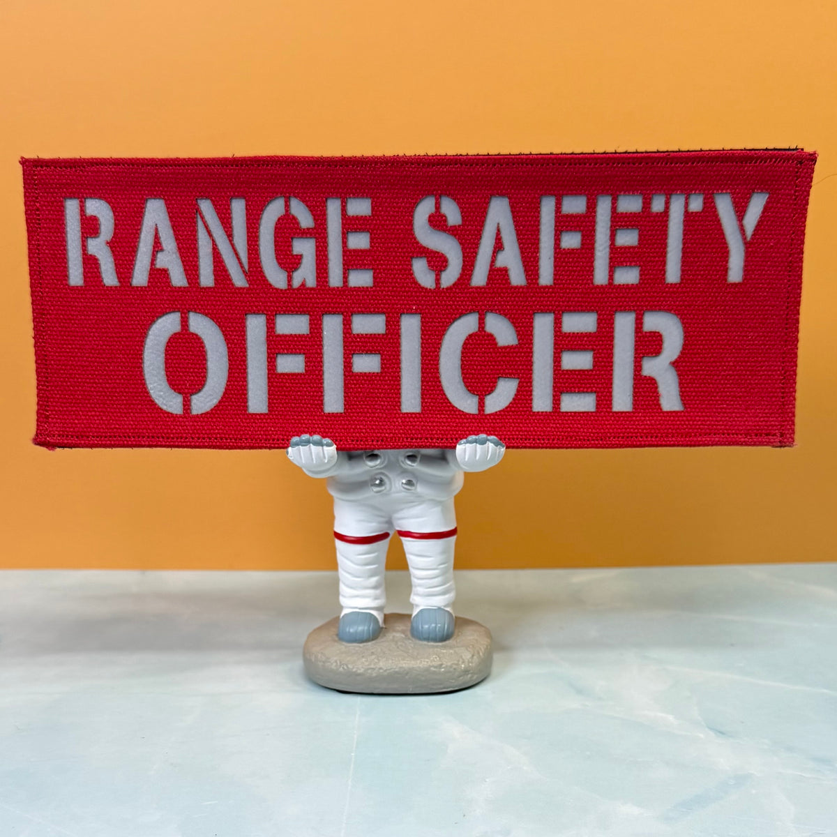 Range Safety Officer Patches & ID Plates – 2x3 Patch or 3x8 ID Panel – Tactical Gear embroidered or reflective range ID patch, product photograph.