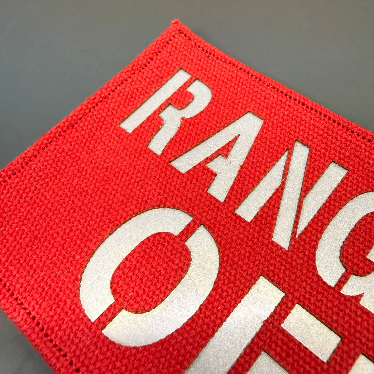 Range Safety Officer Patches & ID Plates – 2x3 Patch or 3x8 ID Panel – Tactical Gear embroidered or reflective range ID patch, product photograph.