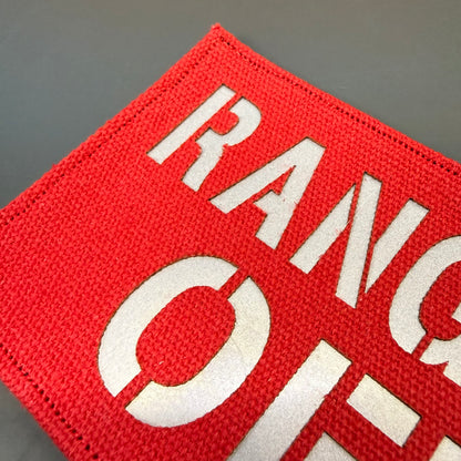 Range Safety Officer Patches & ID Plates – 2x3 Patch or 3x8 ID Panel – Tactical Gear embroidered or reflective range ID patch, product photograph.