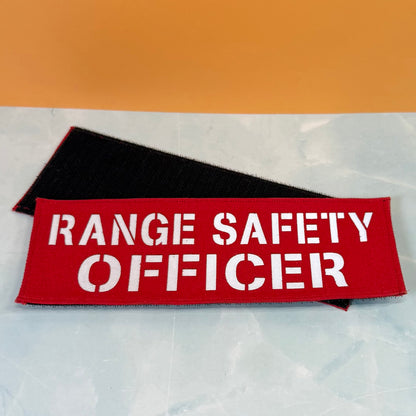 Range Safety Officer Patches & ID Plates – 2x3 Patch or 3x8 ID Panel – Tactical Gear embroidered or reflective range ID patch, product photograph.