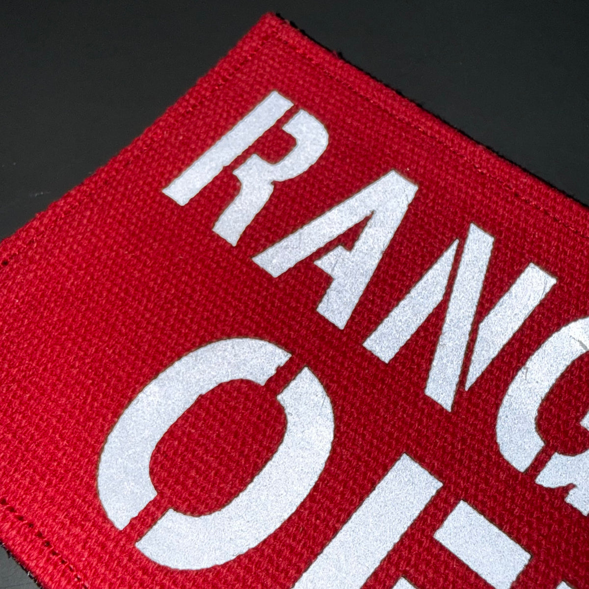 Range Safety Officer Patches & ID Plates – 2x3 Patch or 3x8 ID Panel – Tactical Gear embroidered or reflective range ID patch, product photograph.
