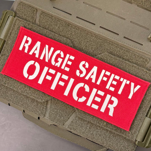 Range Safety Officer Patches & ID Plates – 2x3 Patch or 3x8 ID Panel – Tactical Gear Hook & Loop | Made in USA