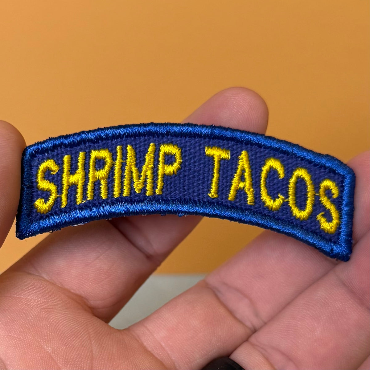 Army Regular Forces Funny Morale Patch Tab embroidered morale patch, product photograph.