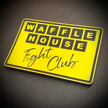 Waffle House Fight Club Synthetic synthetic laser-engraved patch, color variant image.
