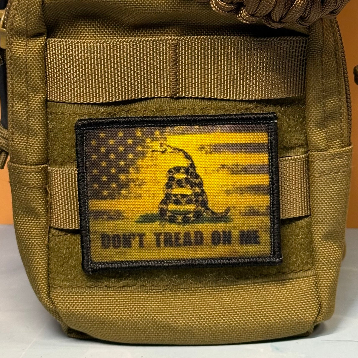 Don't Tread On Me American Flag Printed Morale Patch, 2.5x3" | VELCRO® Brand Hook Backing