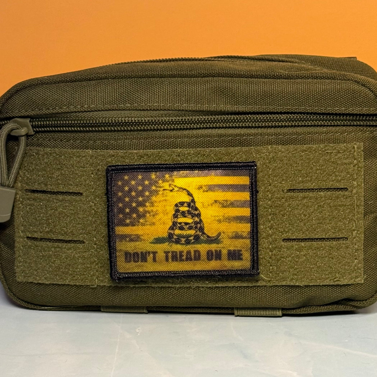Don't Tread On Me American Flag Printed Morale Patch, 2.5x3" | VELCRO® Brand Hook Backing