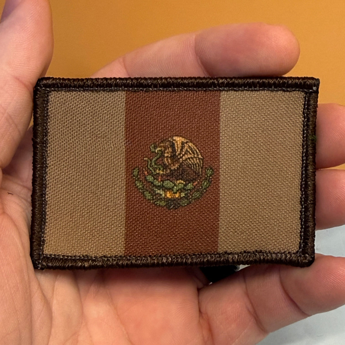 Mexico national flag 2x3-inch flag patch with embroidered border and VELCRO Brand hook backing