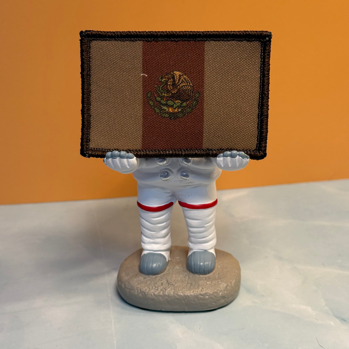 Mexico national flag printed morale patch, additional angle showing the flag artwork