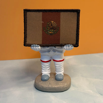 Mexico national flag printed morale patch, additional angle showing the flag artwork