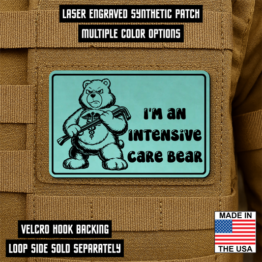 Intensive Care Bear Morale Patch 2"x3" Hook & Loop | Made in USA