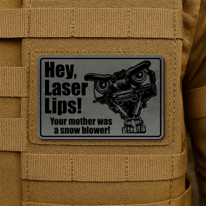 Hey Laser Lips Morale Patch 2"x3" Hook & Loop | Made in USA