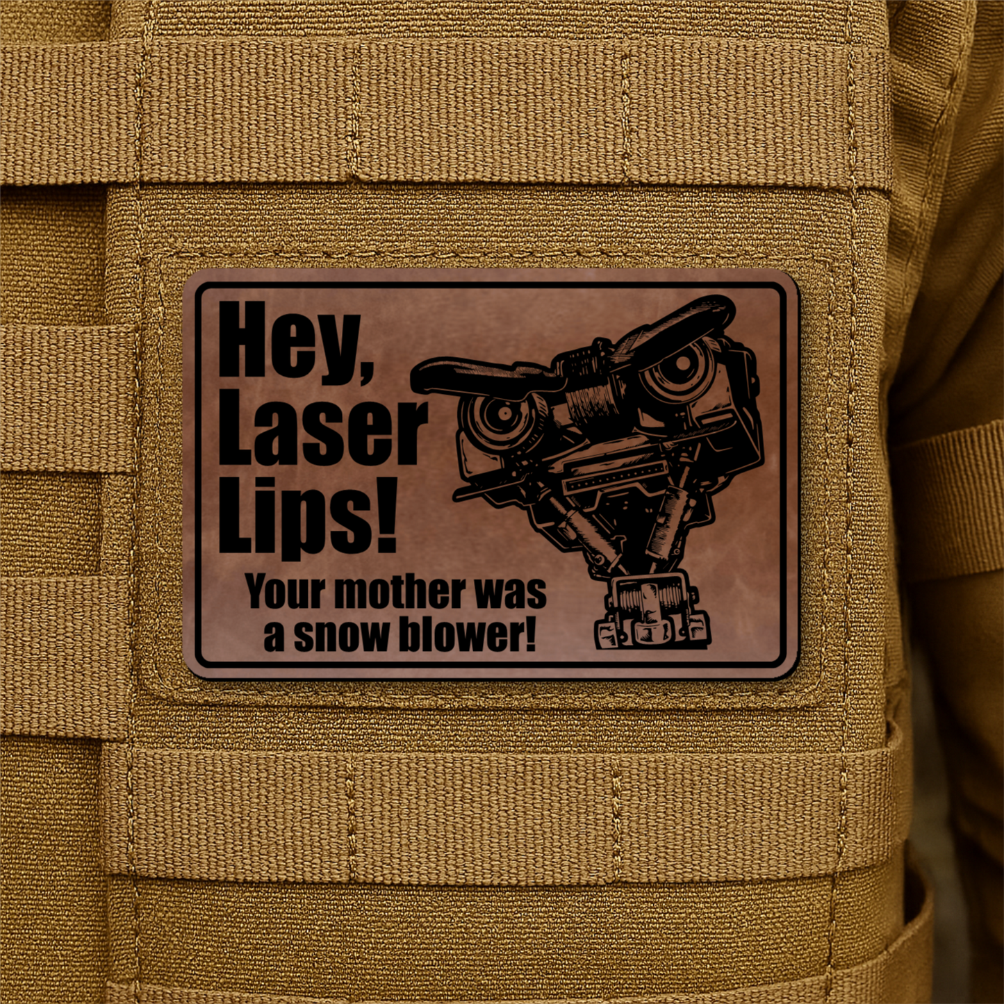Hey Laser Lips Morale Patch 2"x3" Hook & Loop | Made in USA
