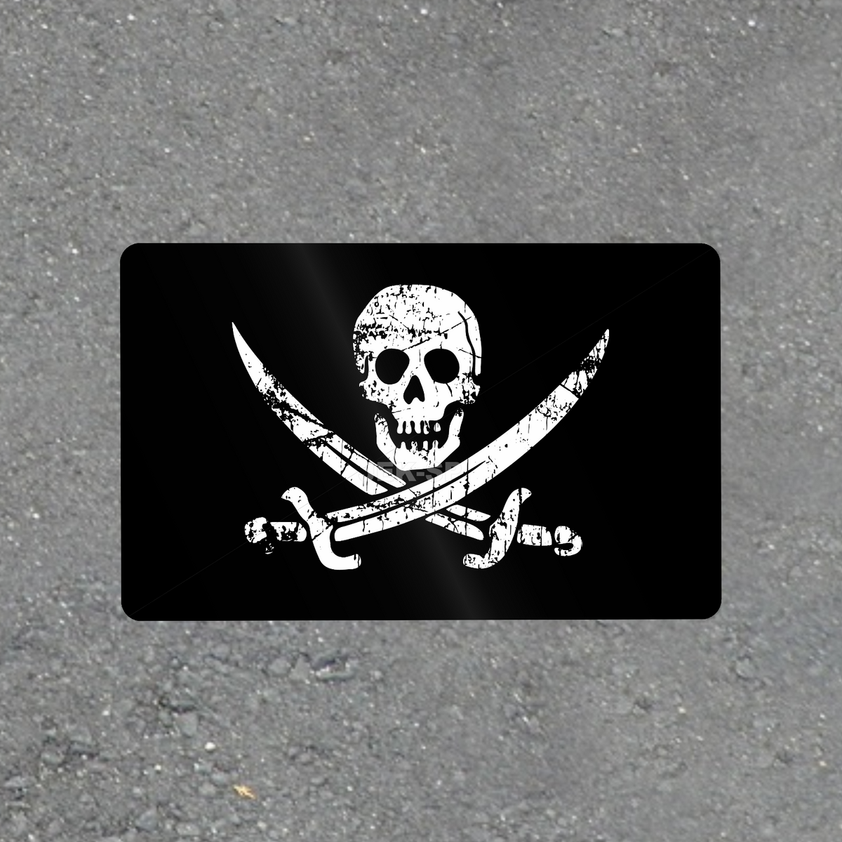 Jolly Roger Pirate Flag glossy vinyl laptop sticker