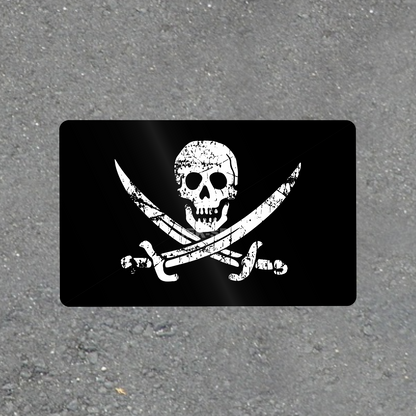 Jolly Roger Pirate Flag glossy vinyl laptop sticker