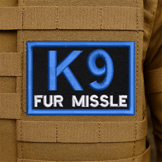Police K9 Fur Missle Funny Embroidered Dog Patch