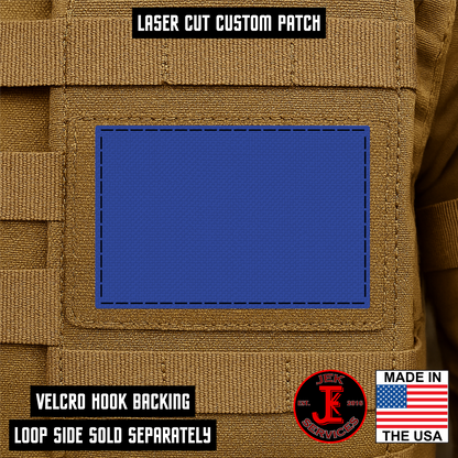Laser Cut Reflective Morale Patches 2" x 3" - Custom Text Hook & Loop Gear Patch