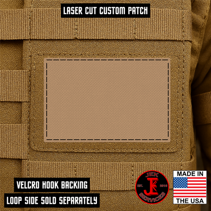 Laser Cut Reflective Morale Patches 2" x 3" - Custom Text Hook & Loop Gear Patch