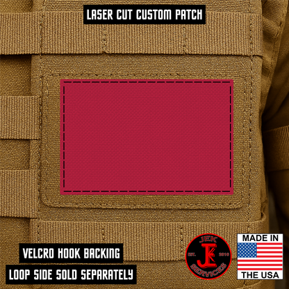 Laser Cut Reflective Morale Patches 2" x 3" - Custom Text Hook & Loop Gear Patch
