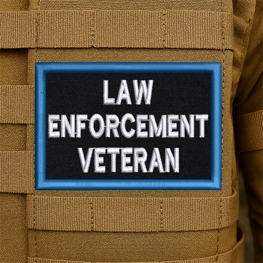 Law Enforcement Veteran Embroidered Morale Patch