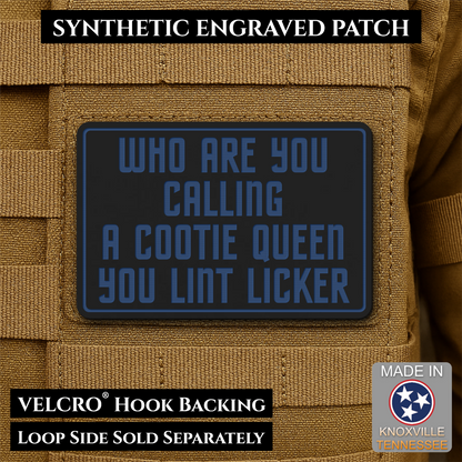 Lint Licker Funny Quote Morale Patch, 2x3" | Made in USA | VELCRO® Brand Hook Backing