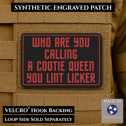 Lint Licker Funny Quote Morale Patch, 2x3" | Made in USA | VELCRO® Brand Hook Backing