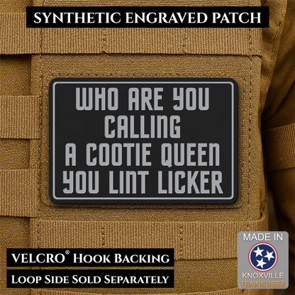 Lint Licker Funny Quote Morale Patch, 2x3" | Made in USA | VELCRO® Brand Hook Backing