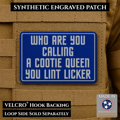Lint Licker Funny Quote Morale Patch, 2x3" | Made in USA | VELCRO® Brand Hook Backing