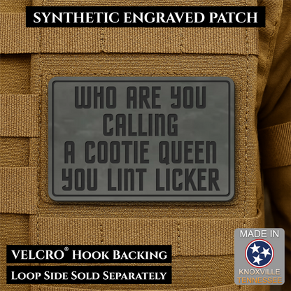 Lint Licker Funny Quote Morale Patch, 2x3" | Made in USA | VELCRO® Brand Hook Backing