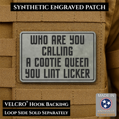 Lint Licker Funny Quote Morale Patch, 2x3" | Made in USA | VELCRO® Brand Hook Backing