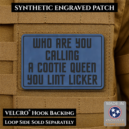 Lint Licker Funny Quote Morale Patch, 2x3" | Made in USA | VELCRO® Brand Hook Backing