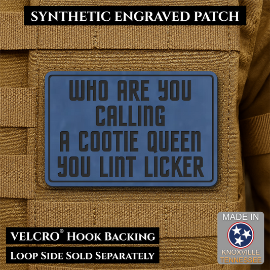 Lint Licker Funny Quote Morale Patch, 2x3" | Made in USA | VELCRO® Brand Hook Backing