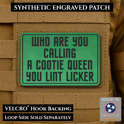 Lint Licker Funny Quote Morale Patch, 2x3" | Made in USA | VELCRO® Brand Hook Backing