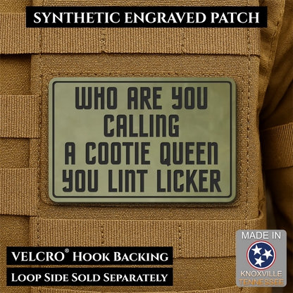 Lint Licker Funny Quote Morale Patch, 2x3" | Made in USA | VELCRO® Brand Hook Backing