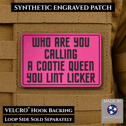 Lint Licker Funny Quote Morale Patch, 2x3" | Made in USA | VELCRO® Brand Hook Backing