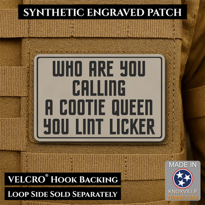 Lint Licker Funny Quote Morale Patch, 2x3" | Made in USA | VELCRO® Brand Hook Backing